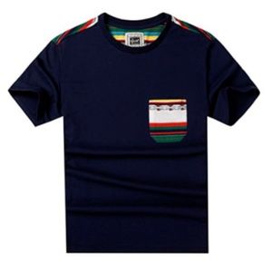 Mens Jacquard Pocket Crew Neck T Shirt XL